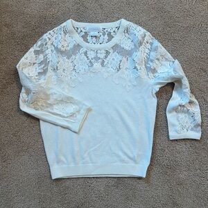 Jenny Yoo Ivory Lace Sweater